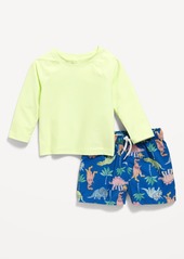 Old Navy Graphic Rashguard Swim Top and Trunks for Baby