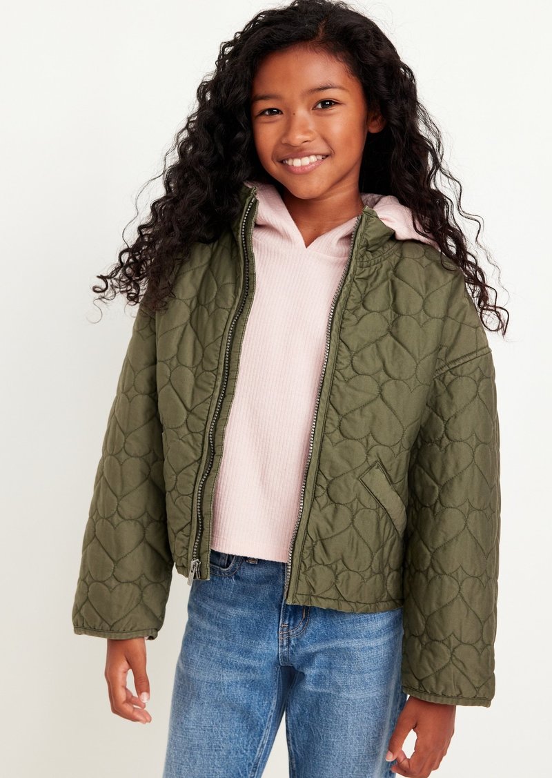 Old Navy Heart-Quilted Jacket for Girls