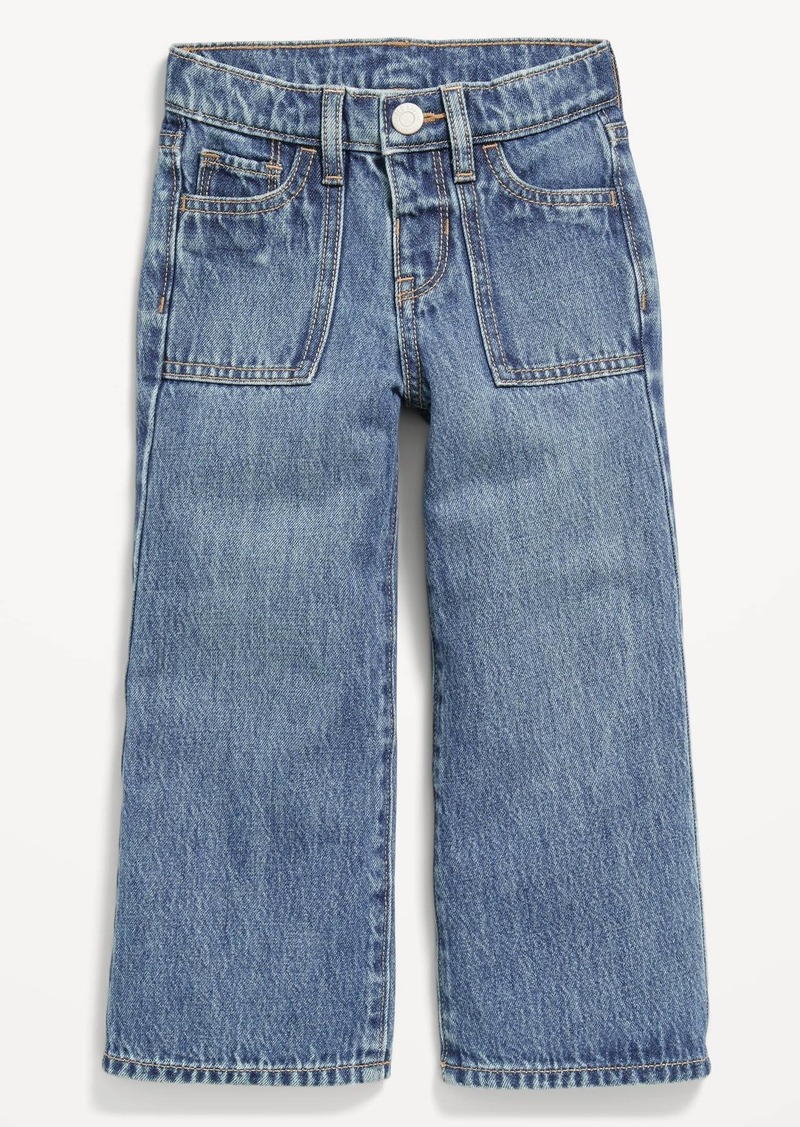 Old Navy High-Waisted Baggy Utility Wide-Leg Jeans for Toddler Girls