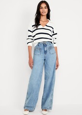 Old Navy High-Waisted Baggy Wide-Leg Trouser Jeans