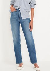 Old Navy High-Waisted Built-In Warm OG Straight Ankle Jeans