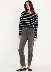 Old Navy High-Waisted Built-In Warm OG Straight Ankle Jeans