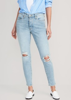 Old Navy High-Waisted OG Straight Ripped Ankle Jeans