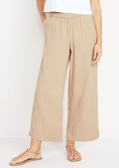 Old Navy High-Waisted Crinkle Gauze Ankle Pants