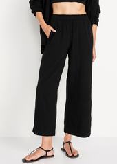 Old Navy High-Waisted Crinkle Gauze Ankle Pants