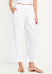 Old Navy High-Waisted Crinkle Gauze Ankle Pants