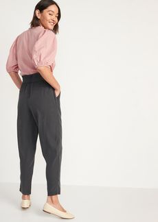 Old Navy High-Waisted Cropped Belted Straight-Leg Pants for Women