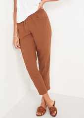 Old Navy High-Waisted Cropped Linen-Blend Pants for Women