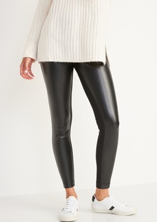 Old Navy High-Waisted Faux-Leather Front-Panel Leggings