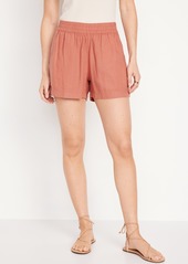 Old Navy High-Waisted Linen-Blend Pull-On Shorts -- 3.5-inch inseam