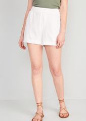 Old Navy High-Waisted Linen-Blend Shorts -- 3.5-inch inseam