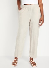 Old Navy High-Waisted Linen-Blend Straight Pants