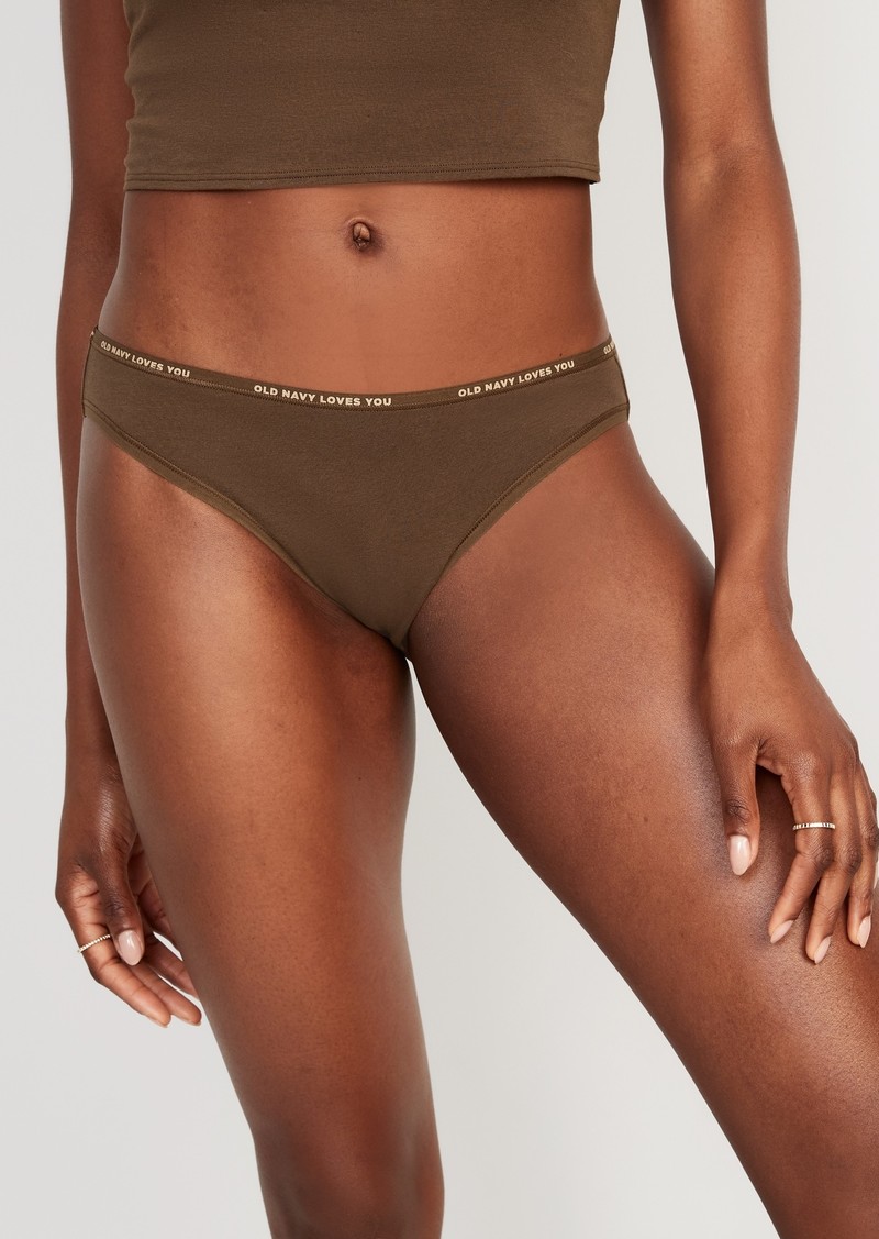 Old Navy High-Waisted Logo Graphic Bikini Underwear