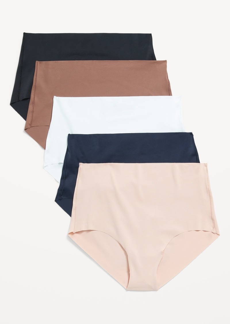 Old Navy High-Waisted No-Show Brief Underwear 5-Pack