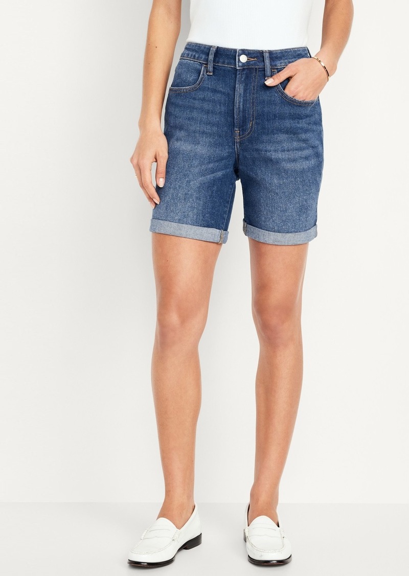 Old Navy High-Waisted Wow Jean Shorts -- 7-inch inseam