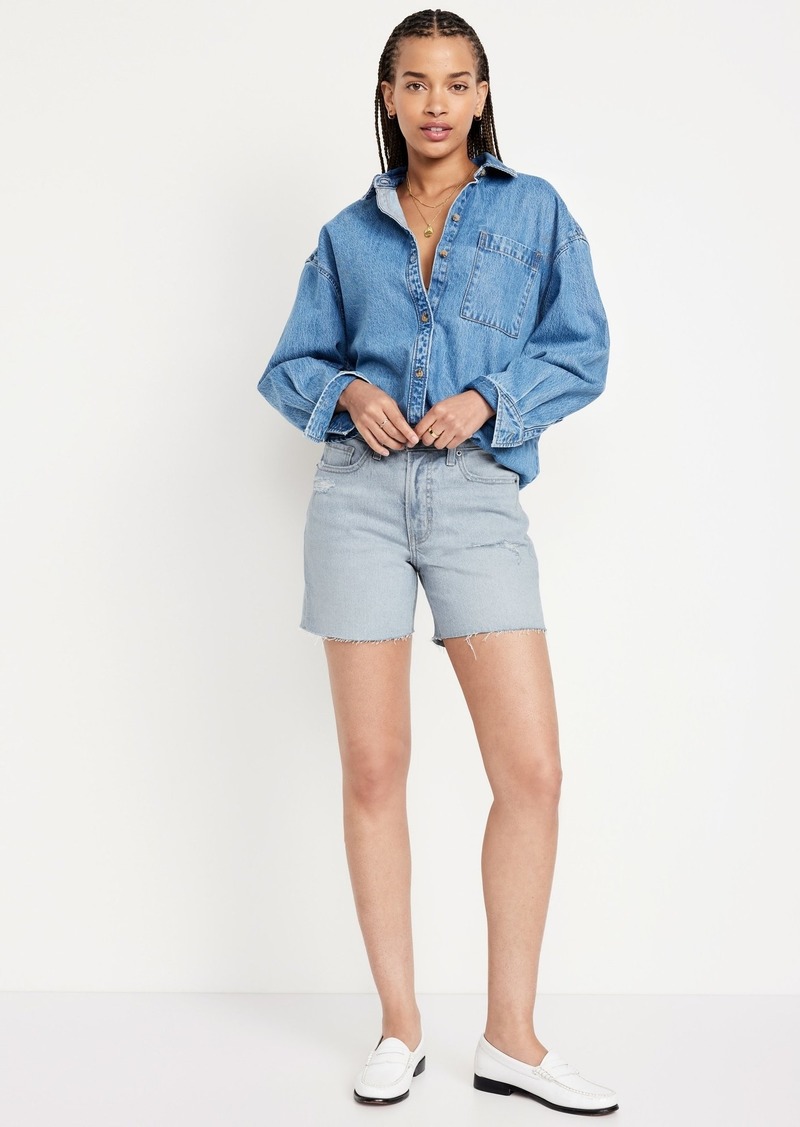 Old Navy High-Waisted OG Jean Cut-Off Shorts -- 5-inch inseam