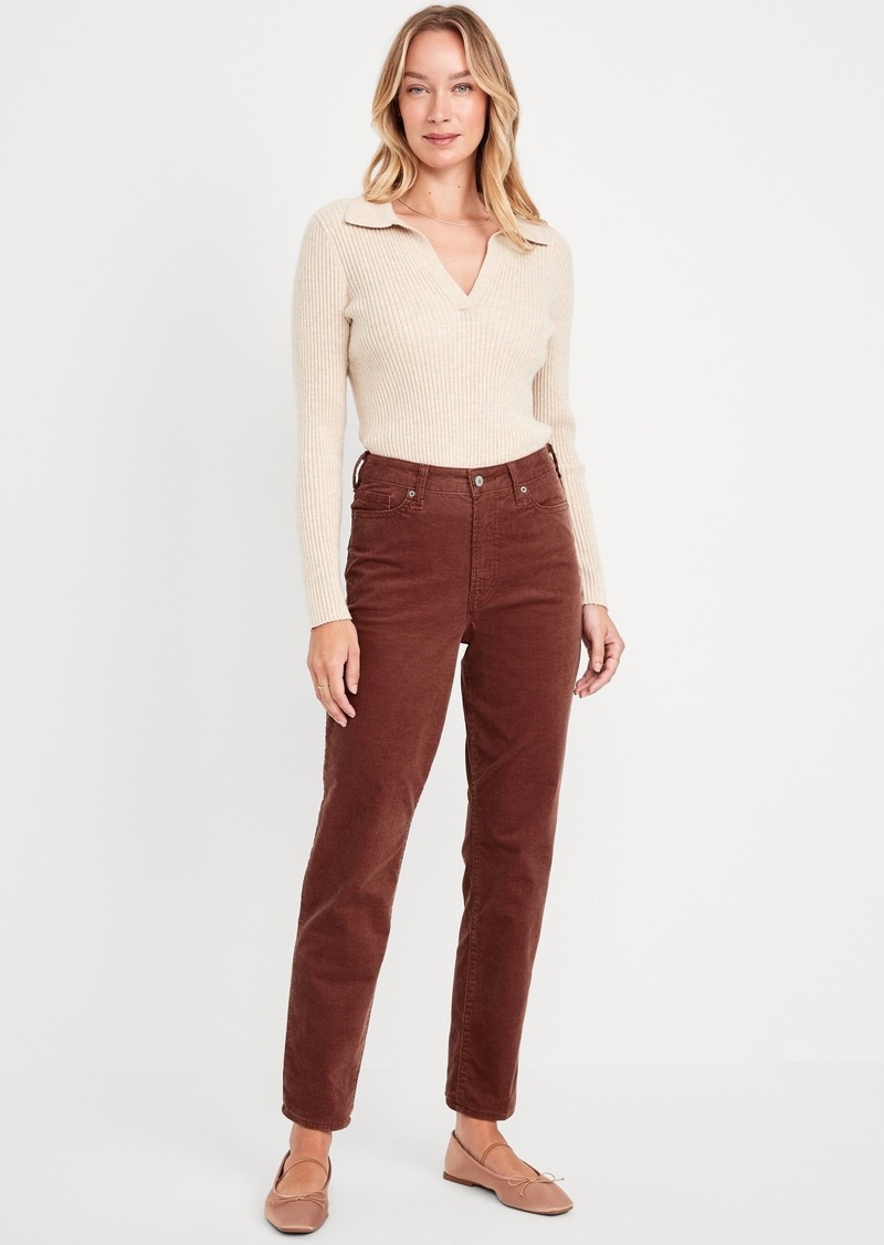 Old Navy High-Waisted OG Straight Corduroy Ankle Pants