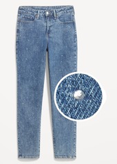 Old Navy High-Waisted OG Straight Rhinestone-Embellished Ankle Jeans