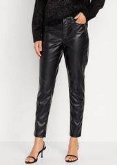 Old Navy High-Waisted OG Straight Faux-Leather Ankle Pants