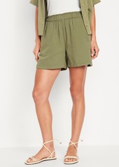 Old Navy High-Waisted Crinkle Gauze Shorts -- 5-inch inseam