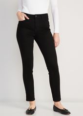Old Navy High-Waisted Power Slim Straight Black Jeans for Women