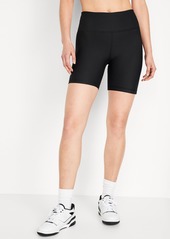 Old Navy High-Waisted PowerSoft Ribbed Biker Shorts -- 6-inch inseam