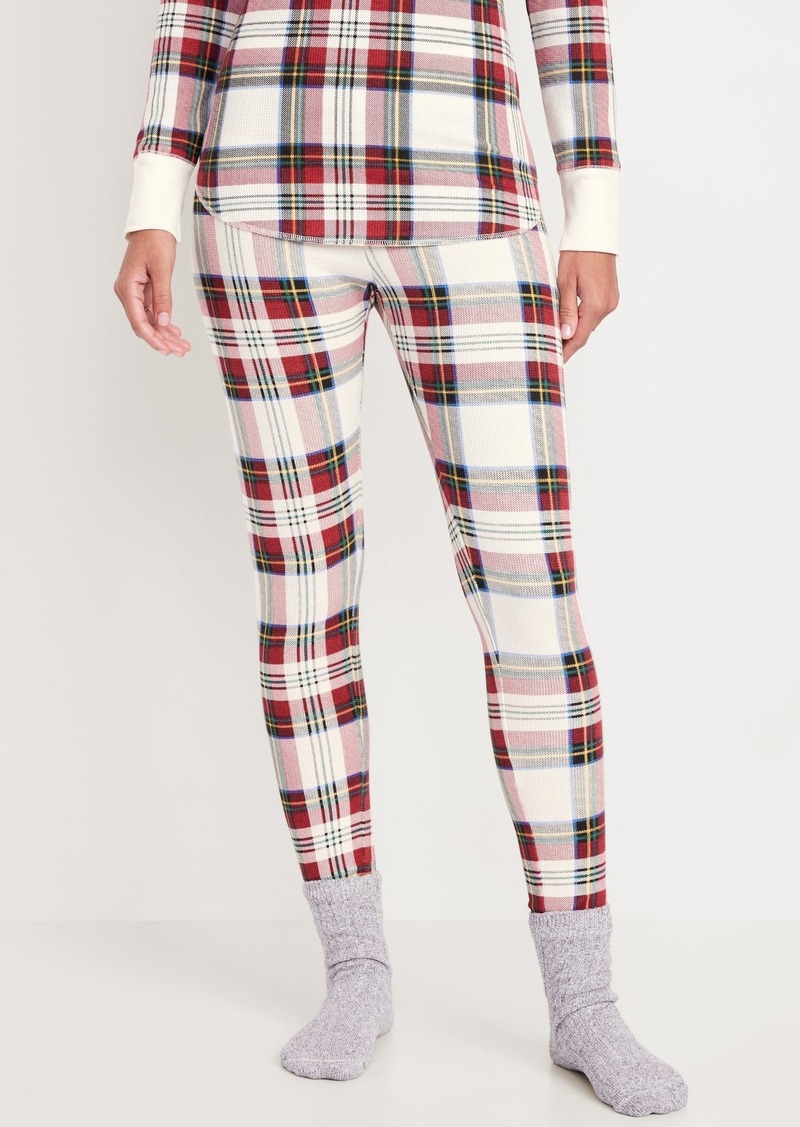 Old Navy High-Waisted Printed Waffle Pajama Leggings for Women