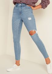 Old Navy High-Waisted Rockstar Super Skinny Ripped Ankle Jeans for Women