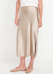 Old Navy High-Waisted Satin Midi Slip Skirt