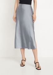 Old Navy High-Waisted Satin Midi Slip Skirt