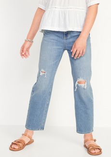 Old Navy High-Waisted Slouchy Straight Ripped Non-Stretch Jeans for Girls