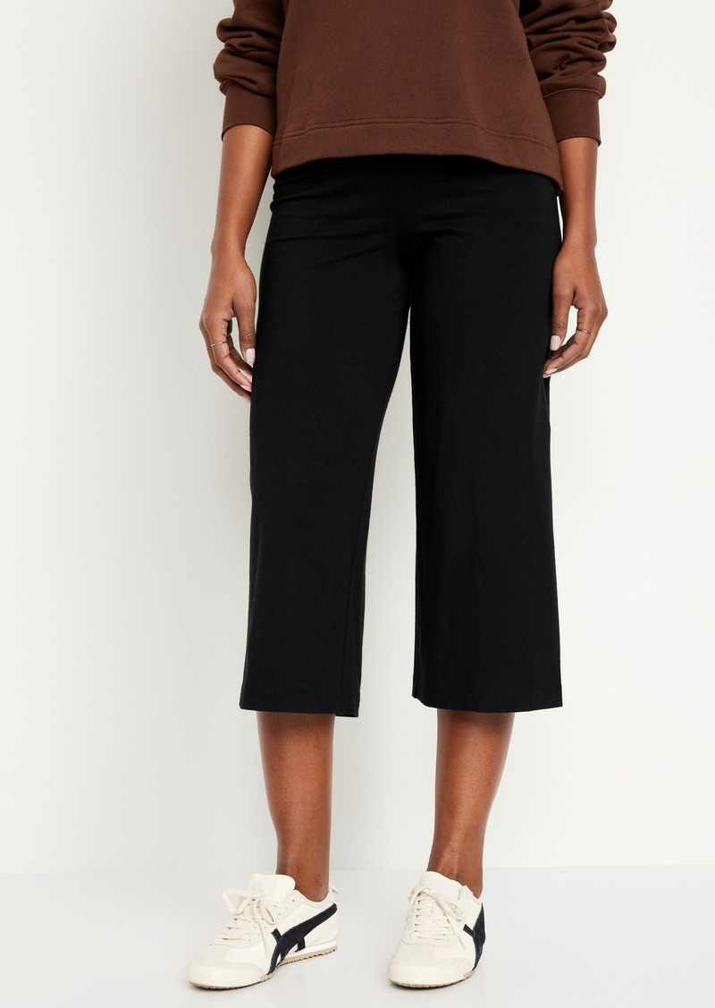 Old Navy High-Waisted Wide-Leg Crop Leggings