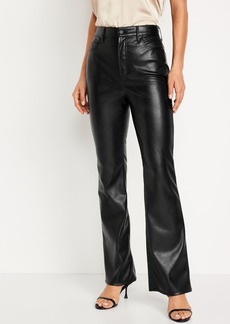 Old Navy Higher High-Waisted Faux-Leather Flare Pants