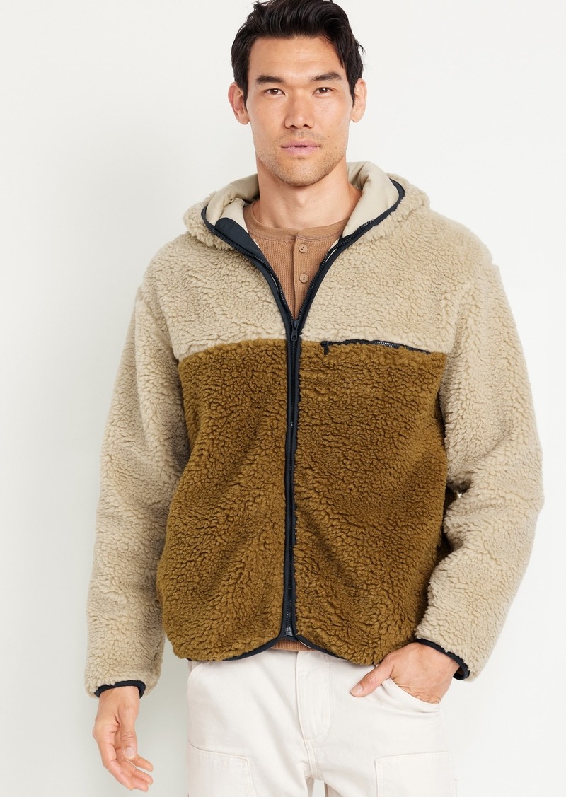 Old Navy Hooded Sherpa Zip Jacket