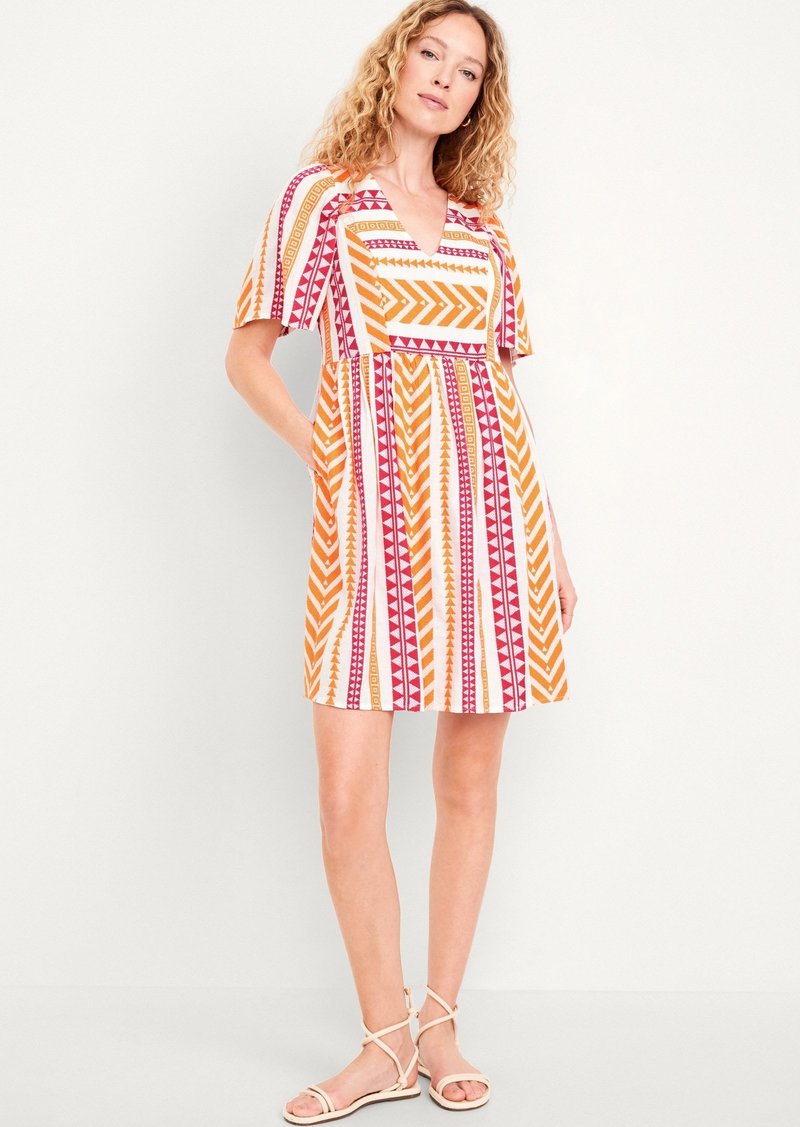 Old Navy Jacquard Mini Swing Dress