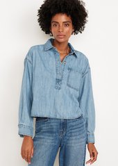 Old Navy Jean Popover Shirt