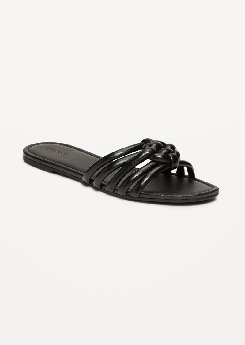 Old Navy Knotted Puff Slide Sandals