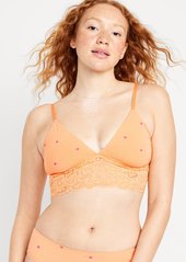 Old Navy Lace-Trim V-Neck Longline Bralette