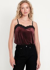 Old Navy Lace-Trim Velvet Top