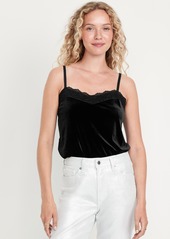 Old Navy Lace-Trim Velvet Top