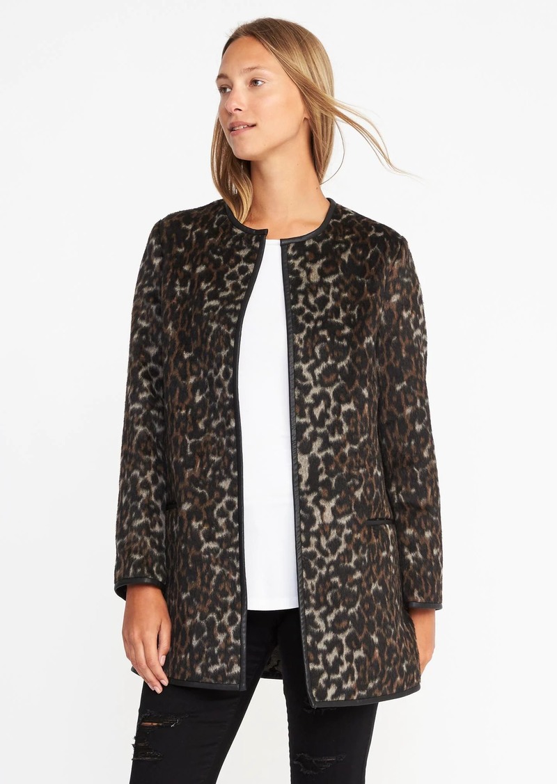 Leopard-Print Cardi-Coat for Women - 38% Off!