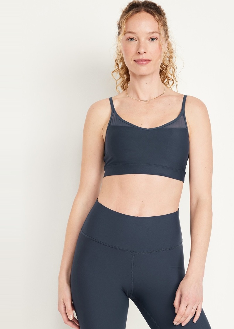 Old Navy Light Support PowerSoft Mesh-Back Sports Bra