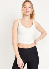 Old Navy Light Support PowerSoft Ribbed Longline Sports Bra