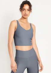 Old Navy Light Support PowerSoft Ribbed Longline Sports Bra