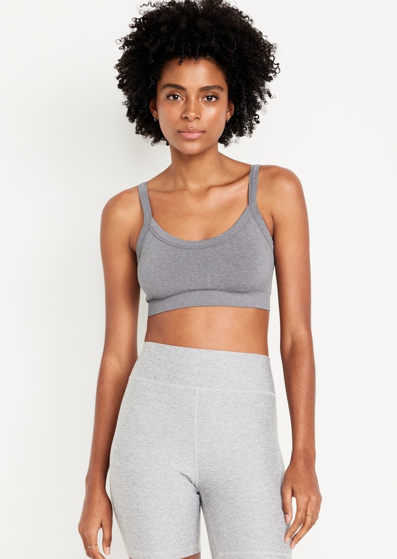 Old Navy Light Support Seamless Ribbed Sports Bra