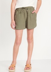 Old Navy Linen-Blend Drawstring Shorts for Girls