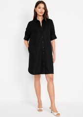 Old Navy Linen-Blend Shirt Dress