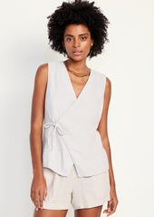 Old Navy Linen-Blend Side-Tie Vest