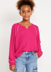 Old Navy Long Raglan-Sleeve Thermal-Knit Top for Girls