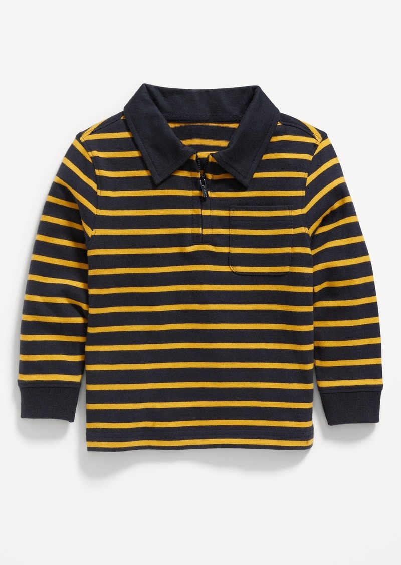 Old Navy Long-Sleeve 1/4-Zip Polo Shirt for Toddler Boys